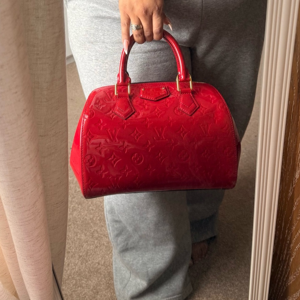 Authentic 💎Louis Vuitton Red Satchel Bag
